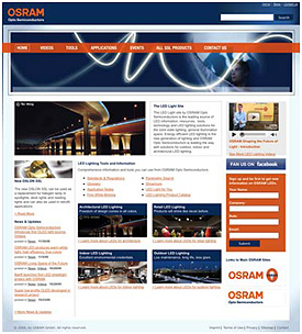 An information source for solid state lighting � the OSRAM website offers extensive, in-depth information on all things relating to LED lighting technology.
